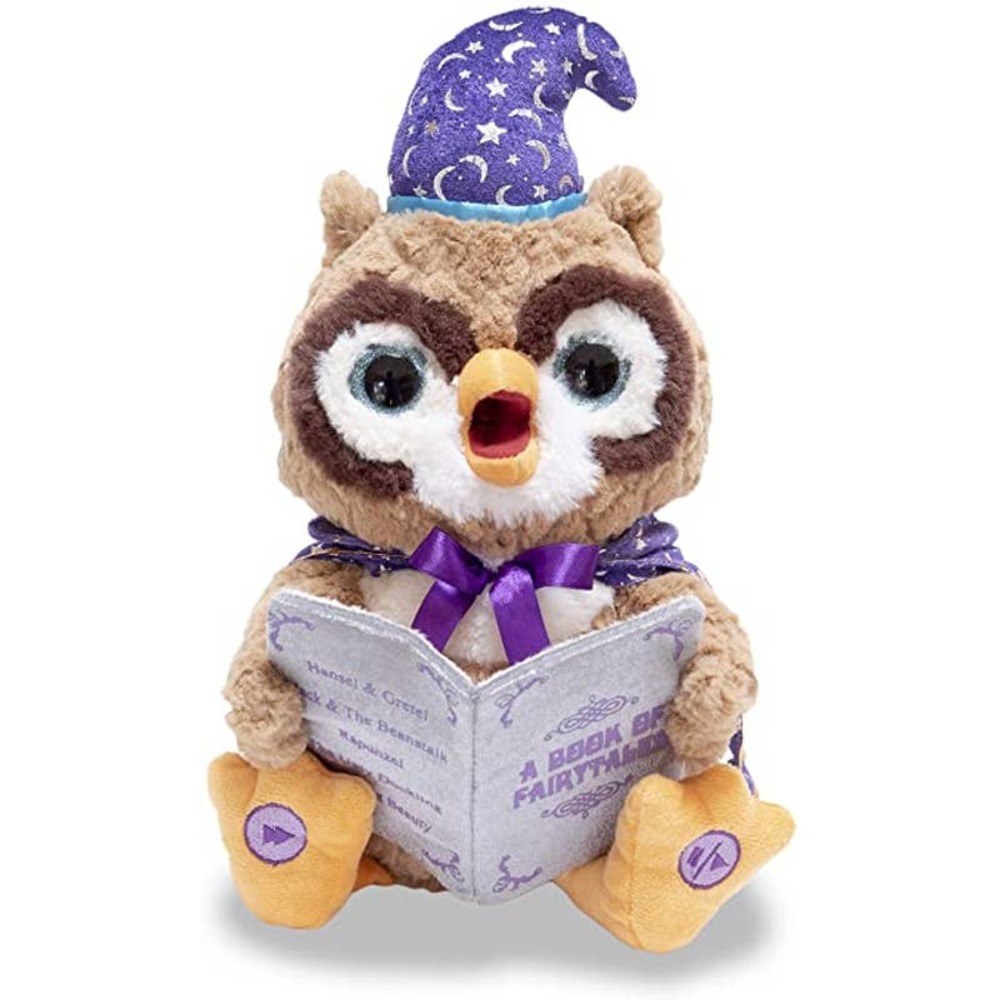 Cuddle Barn Octavius The Storytelling Owl 12" Animated Stuffed Animal Pl…